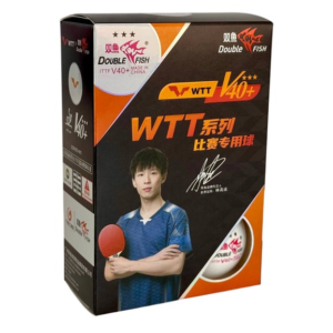 Double Fish V40+ 3-Star WTT balls – box of 6 (Seam)