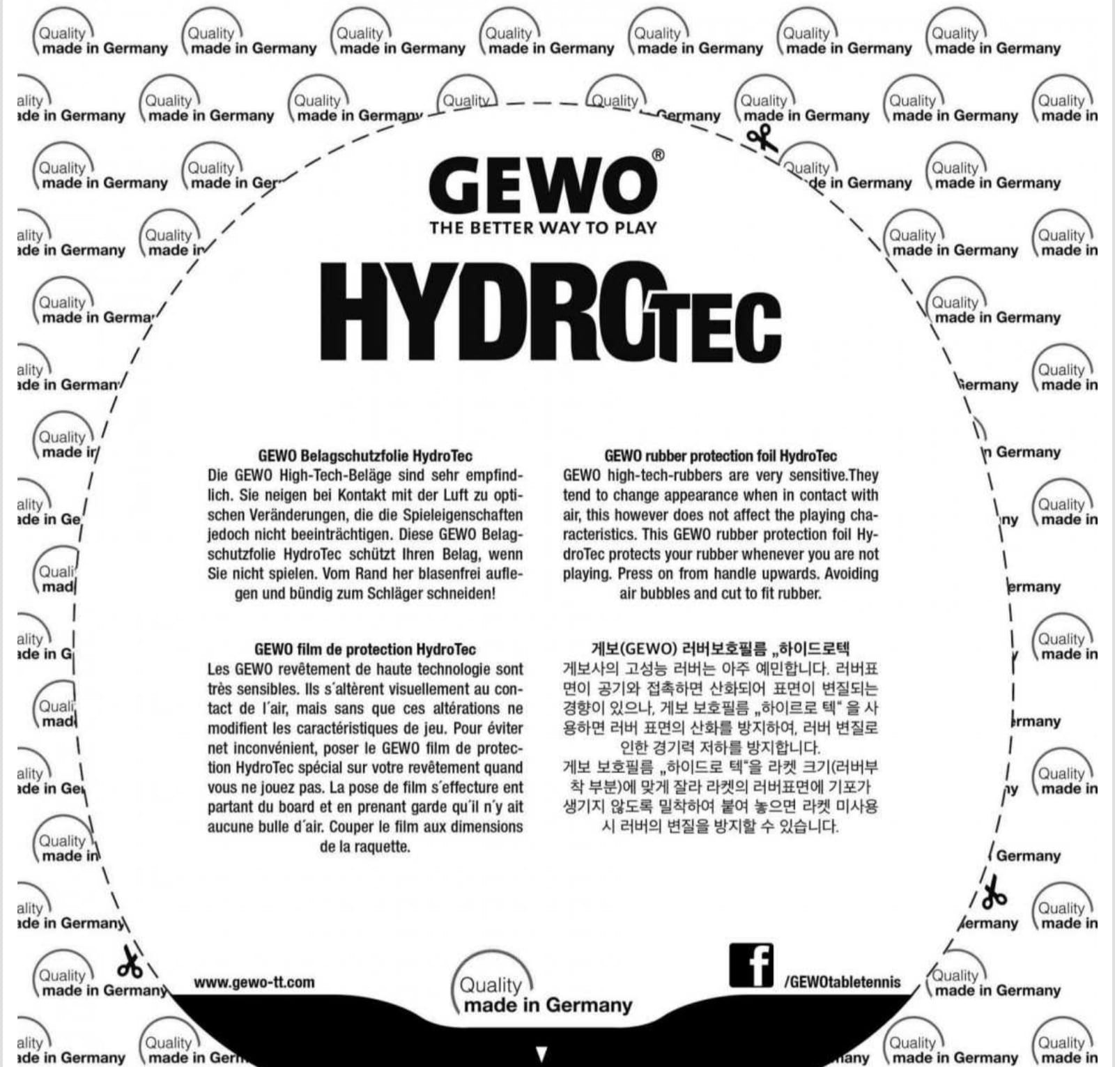 Gewo HydroTec Tensor Rubber Protection foil - pair